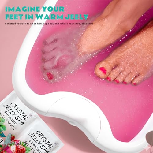 Strawberry Jelly Pedicure Foot Soak - Relaxing Bath Gel for Dry Feet