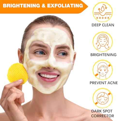 Kojic Acid & Turmeric Cleansing Pads, 50PCS Face Pads with Vitamin B5, C, Balance Skin Oil & Water for Women