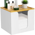 Acrylic Disposable Face Towel Holder with Bamboo Lid