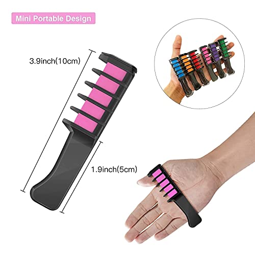 Hair Chalk Comb Set 18 Pcs Temporary Washable Colors