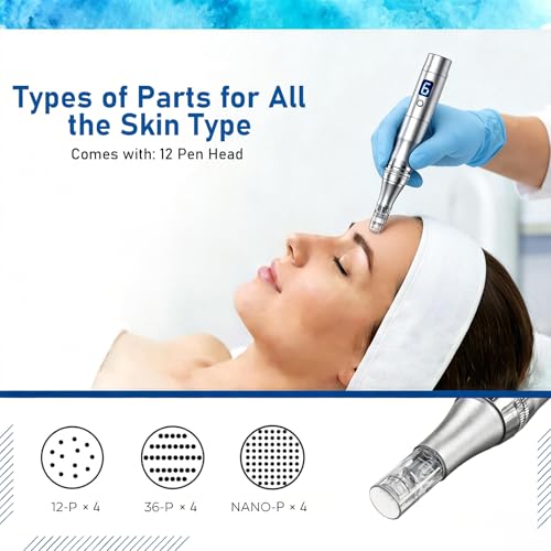 Microneedle Derma Roller Pen 0.25mm with 12 Replacement Heads