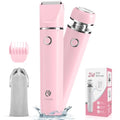 Bikini Trimmer and Shaver Kit for Women - 2-in-1 Wet/Dry Electric Body Hair Trimmer Facial Hair Removal Cordless Waterproof Bikini Shaver Razor for Face Lip Chin Pubic Underarm Legs