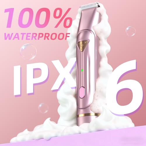 2-in-1 Bikini Trimmer for Women, IPX6 Waterproof Electric Shaver