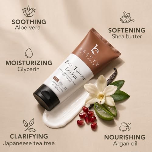 Face Self Tanner Lotion | Organic, Streak-Free, Natural Glow