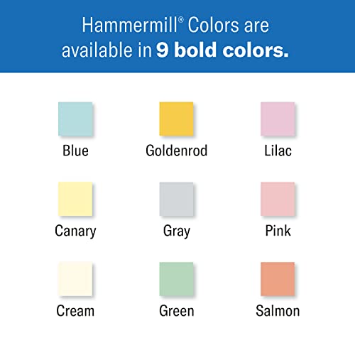 Hammermill Colored Paper, 20 lb Green Printer Paper, 8.5 x 11-1 Ream (500 Sheets) - Made in the USA, Pastel Paper, 103366R