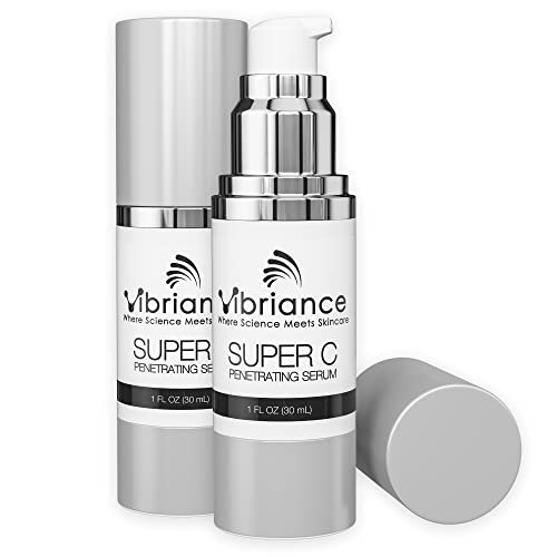 Vibriance Super C Serum for Mature Skin, Made in USA, All-In-One Formula Hydrates, Firms, Lifts, Smooths, Targets Age Spots, Wrinkles, Vitamin C Serum; 1 fl oz - Pack of 2