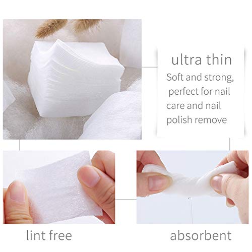 1000 Pack Thin Facial Cotton Pads - Soft Lint-Free Makeup Remover