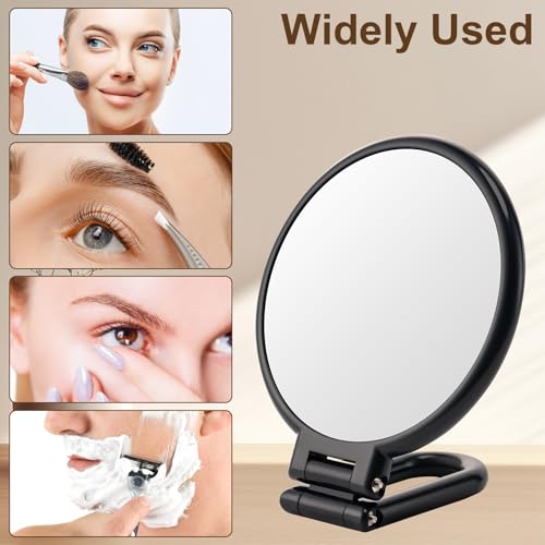 10X Magnifying Mirror with 1X Normal Side, Handheld Makeup Mirror