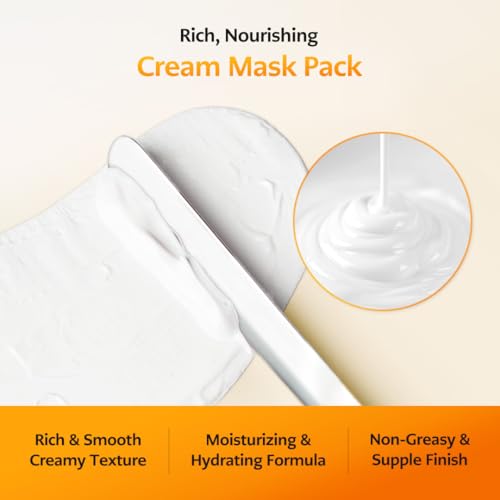 Meliturn Glutathione Cream Mask - 2% Niacinamide & Vitamin C, Visibly Fades Dark Spots & Uneven Tone Look, Brightening Korean Sheet Mask for Radiant Skin, Fragrance-Free (Butterfly Zone)