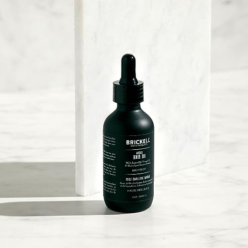 Brickell Men's Argan Oil Hair Treatment - Lightweight Hydrating Oil