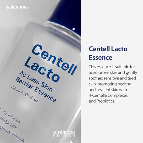 SUNGBOON EDITOR Centell Lacto AC Less Skin Barrier Serum | Probiotic & Niacinamide Face Serum for Sensitive, Blemish-Prone Skin | Lightweight, Non-Greasy Hydrating Korean Skincare