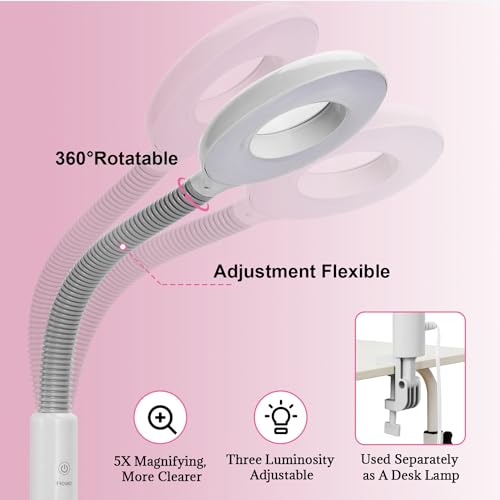 Professional 3-in-1 Facial Steamer with 5X Magnifying Lamp & Wheels