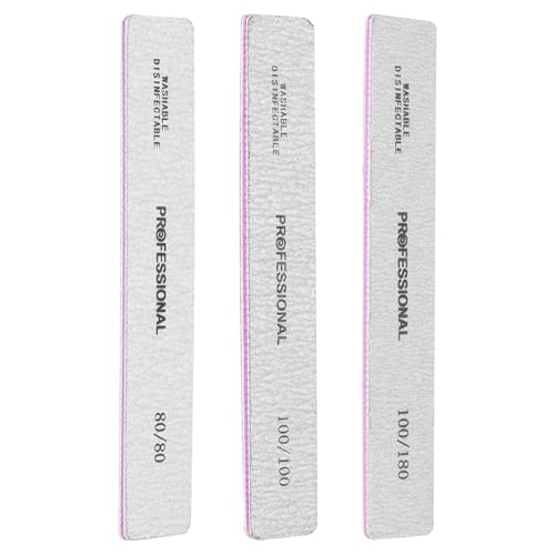 HARFINGTON 5pcs Double-Sided Sanding Sticks - 80/100/180 Grit for Metal, Wood & Plastic