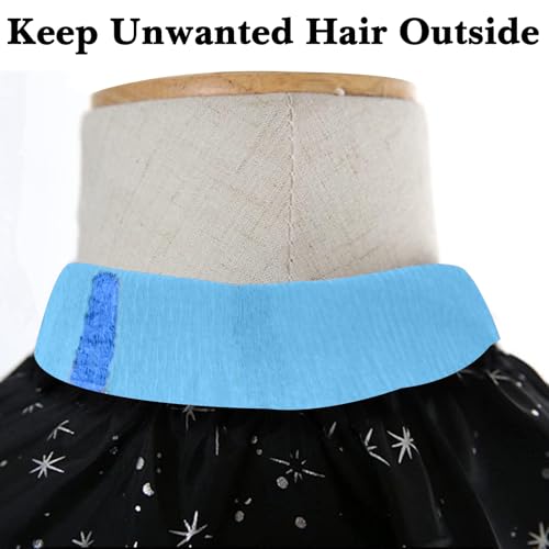 Barber Blue Disposable & Flexible Paper Neck Strips for Salon Hair Cutting & Styling - 5 Rolls, 500 Strips, Water-Resistant and Self-Adhering