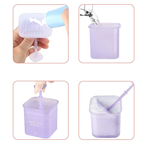 Misforu Face Foam Maker 2 PCS Facial Cleansing Tool Rich Cream Foamer Deep Cleanser Foam Maker Cup Cleansing Foaming Maker for Wash Facial Skin (Large Pink)