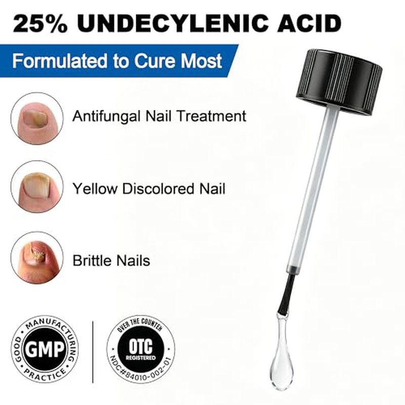 AOUGK Toenail Fungus Treatment - Extra Strength 25% Undecylenic Acid, 30ML