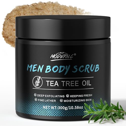 Men's Exfoliating Body Scrub with Tea Tree Oil & 2% BHA
