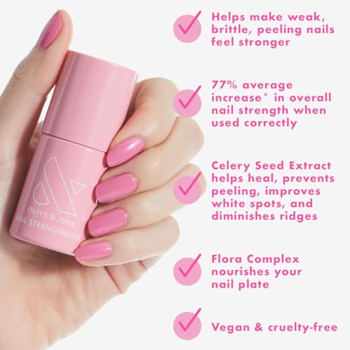 Olive & June Nail Strengthener - Vegan & Cruelty-Free Treatment for Weak Nails