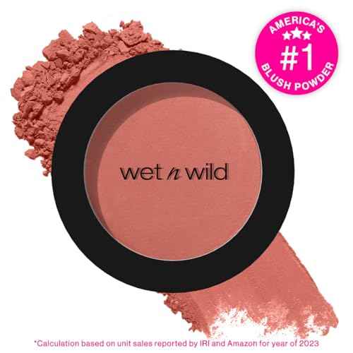 wet n wild Color Icon Blush, Effortless Matte Natural Sheer Glow & Seamless Blend, Luxuriously Infused Smooth Jojoba Oil, Cruelty-Free & Vegan - Bed of Roses