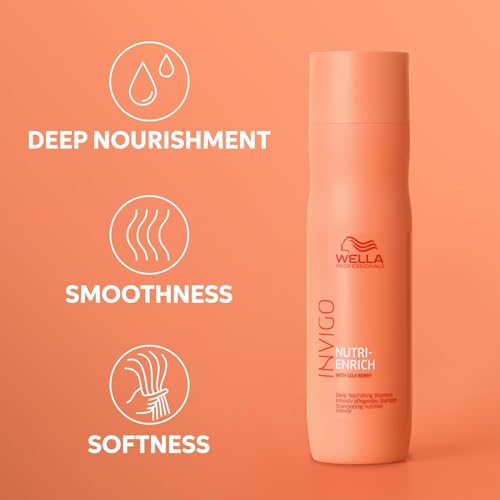 Wella Professionals Invigo Nutri-Enrich Shampoo & Conditioner Set, Deep Moisturizing, For Dry & Damaged Hair