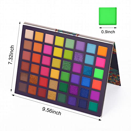 UCANBE Exotic Flavors 48-Color Eyeshadow Palette - Neon Matte Shimmer