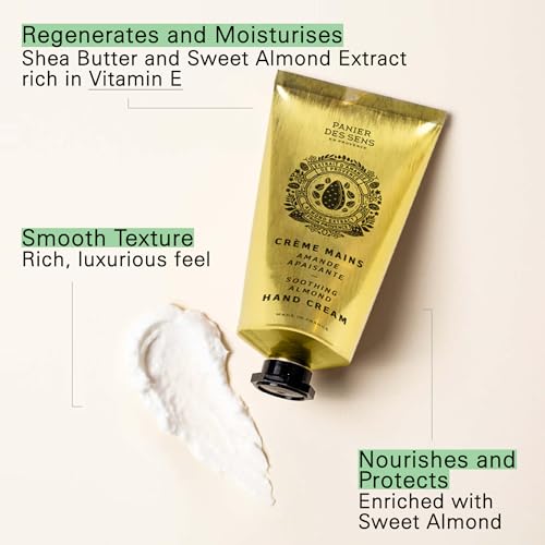 Panier des Sens Sweet Almond Hand Cream for Dry Skin 2.5oz