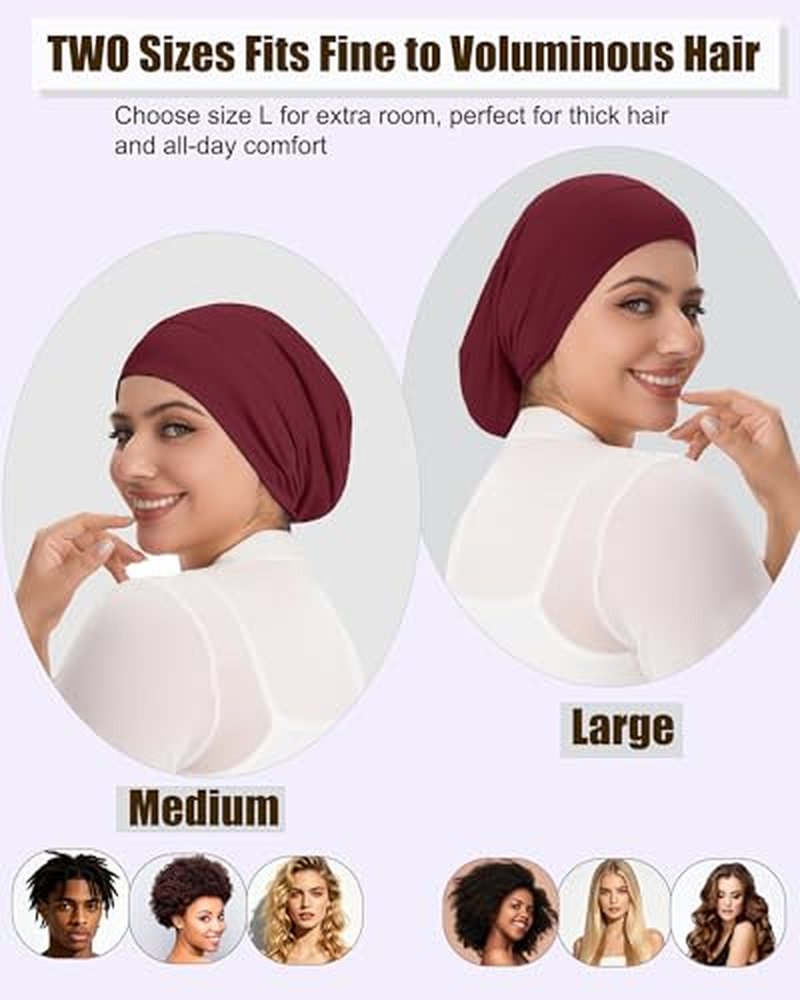 Adjustable Cooling Bonnet for Sleeping - Curly Hair Sleep Cap