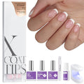 BTArtboxnails XCOATTIPS White French Tip Press On Nails, XS Squoval,