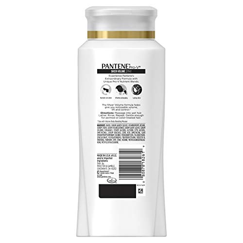 Pantene Pro-V Sheer Volume 2 in 1 Shampoo & Conditioner, 20.1 fl oz