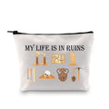 BDPWSS Archaeology Gifts For Women Archaeologist Gift My Life Is In Ruin Funny Archaeology Zipper Pouch (My life bag)