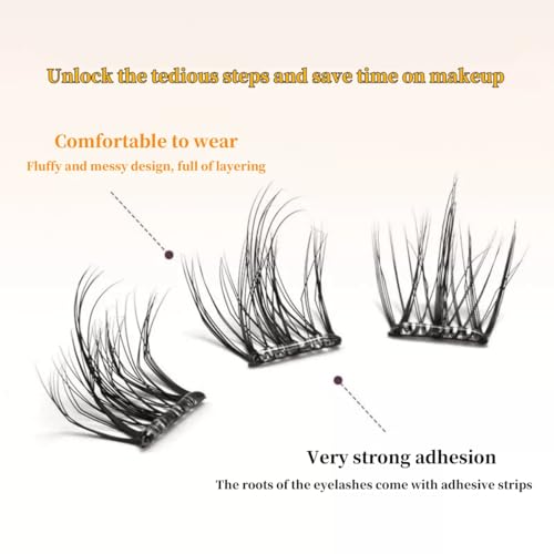 Self-Adhesive Lash Clusters - Pre-Glued False Eyelashes 10-12mm 60pcs