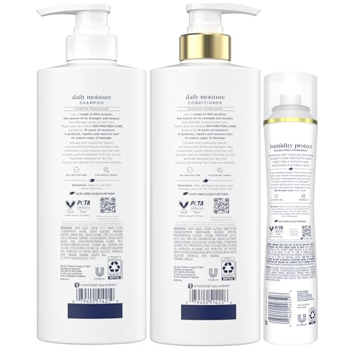 Dove Shampoo & Conditioner Set, Coconut & Hydration Flexible Hold Hairspray, Compressed Micro Mist ? Deep Moisture for Revitalizing Dry, Damaged Hair & Styling (3 Piece Set)