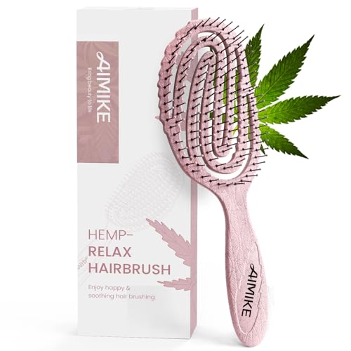 AIMIKE Hemp-Relax Detangling Brush for Wet & Dry Hair