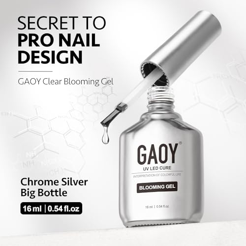 GAOY Clear Blooming Gel Polish - 16ml UV Cure Spreading Gel for DIY Nail Art