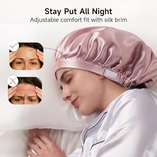 Mulberry Silk Bonnet for Sleeping Women – 22 Momme Double Layer