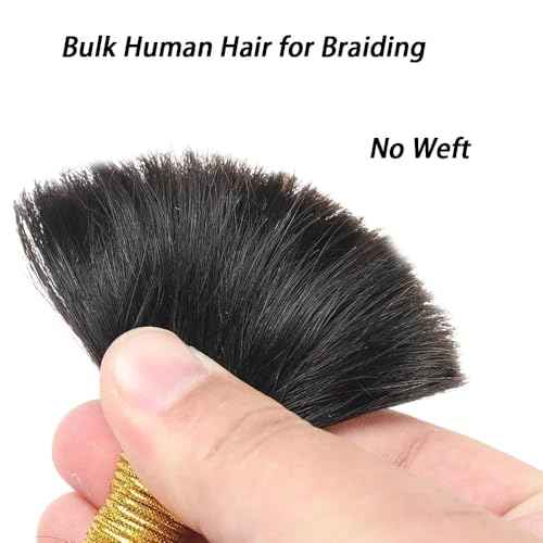 Caijuxing Human Braiding Hair 1 Bundle 100g Body Wave Bulk Human Hair for Braiding No Weft 12A Brazilian Virgin Curly Human Hair Extensions for Boho Braids 100% Remy Human Hair Extensions (22 Inch)