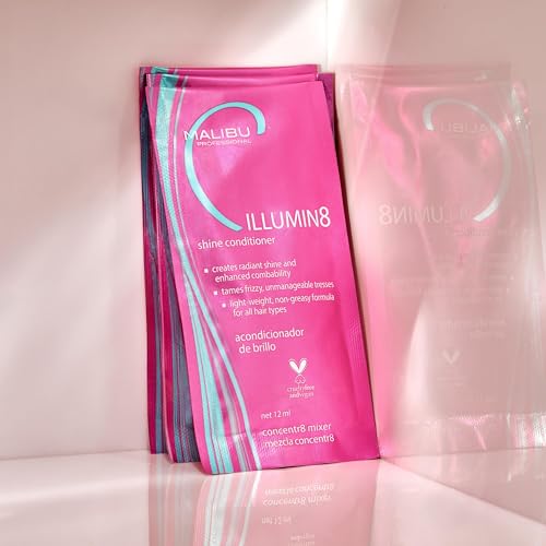 Malibu C ILLUMIN8 Shine Conditioner - Concentrate for Hair Shine & Manageability - Lightweight, Non-Greasy Hair Conditioner for All Hair Types