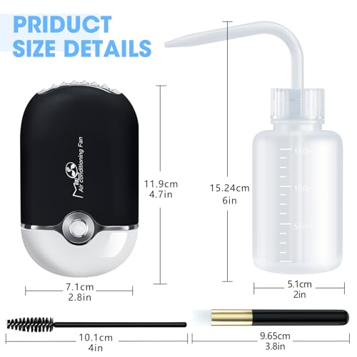 mlogiroa Eyelash Fan Kit - Portable Lash Dryer & Clean Brushes