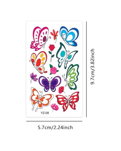 Glow in the Dark Temporary Tattoos, 30 Sheets Waterproof