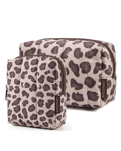BAGSMART Makeup Bag Duo Set - Padded Travel Cosmetic Organizer