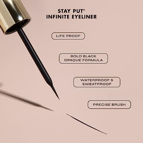 Milani Stay Put Infinite Eyeliner - Black Waterproof Liquid Liner
