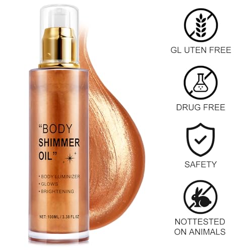 Moisturizing Shimmer Body Oil 100ml - Long Lasting Luminizer