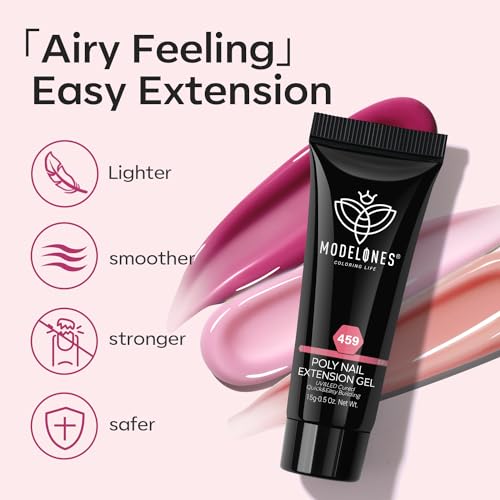 Modelones Poly Nail Gel Extension Kit - 32 Colors with 8W UV Lamp