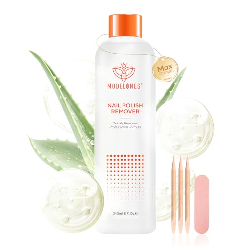 Modelones Maximum-Strength Acetone Nail Polish Remover, 8 FL.Oz.