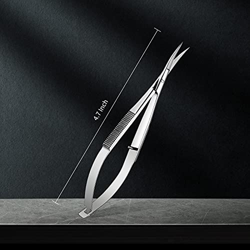 Embroidery Scissors 4.7 Inch Curved Tip Stainless Steel 2 Pack