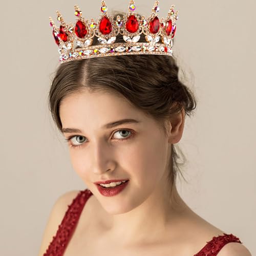 CAVETEE Crystal Crown Tiara for Women - Bridal & Prom