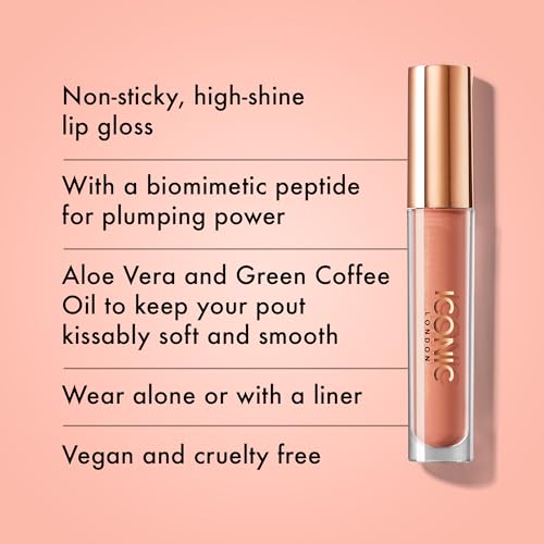 Lip Plumping Gloss with Peptides - Fuller, Hydrated Lips - 0.16 Fl Oz