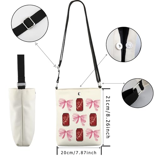 Pink Bow Soda Crossbody Bag - Soda Lover Gift