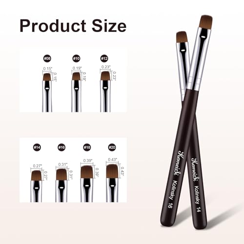 Kolinsky Sable Nail Brush French Tip & Clean-Up #8
