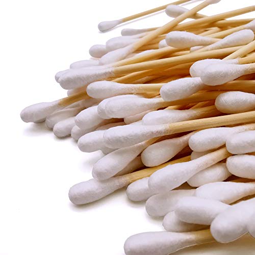 Biodegradable Bamboo Cotton Swabs, 900 Count